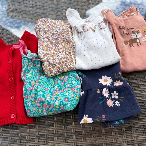 Carter's Pink and Red Long Sleeve Tees - Picture 2 of 6